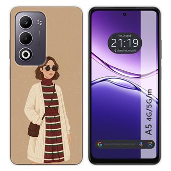 Capa de Silicone TUMUNDOSMARTPHONE para Oppo A5m / A5 4G / 5G design feminino com 9 desenhos - 1