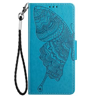 Capa Pu magunivers Padrão Anti-Riscos | Borboleta e Flor Azul para Iphone 7/8/Se (2020)/(2022) - 1