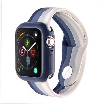 Bracelete de Silicone HSMY com Proteção do Relógio para Apple Watch Series 6/ SE/ 5/ 4 | 40 mm - Multicolor2 -Tamanho L - 1