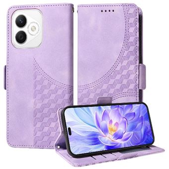 Capa FLOODKING para Honor X60i | Design Acolchoado | Couro PU Premium | Roxo - 1