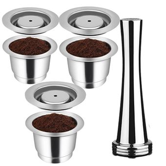 Pack 3 Cápsulas em aço inox reutilizável e compactador Antiimpacto para Nespresso Citiz & Milk - 1
