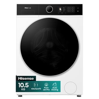 Máquina de Lavar Roupa Hisense WF5I1045BWQ | 10.5 Kg | 1400 RPM | A | Branco - 1