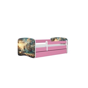 Cama 180 x 80 cm Kocot Kids com colchão BabyDreams Ship Pink - 1
