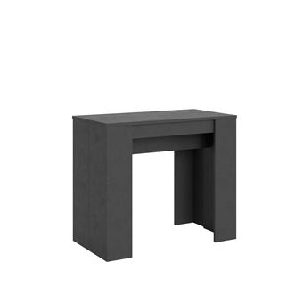 Mesa Consola Extensível Itamoby Basic Small | 90x48/204 cm | Antracite Espatulado - 1