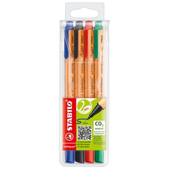 Caneta Fineliner STABILO GREENpoint | Azul, Verde, Vermelho - 1
