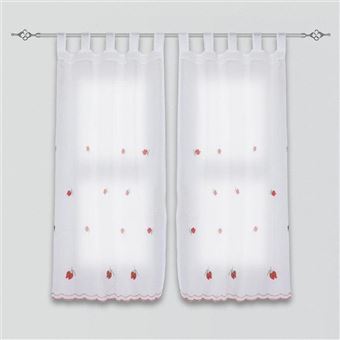 Cortina de Cozinha com Morango BOD HOME | Individual | 140x140 cm | Multicor - 1