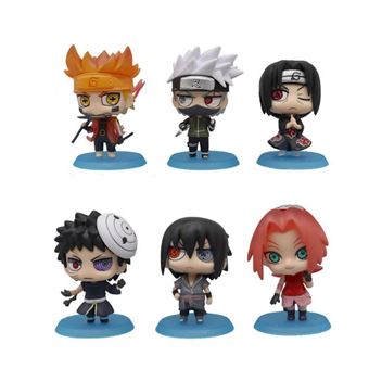 Conjunto de 6 Figuras Anime DUDAO Naruto Sasuke Kakashi Itachi | 7 cm - 1