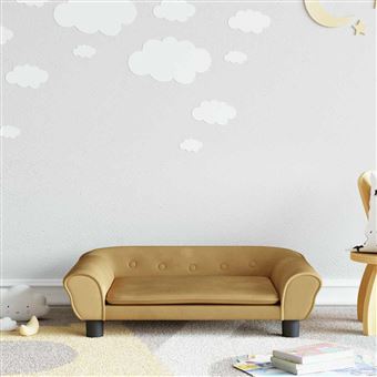 Sofá Infantil vidaXL | 70x45x26 cm | veludo castanho - 1