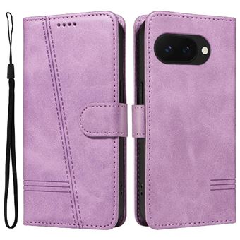 Capa FOXDOCK para Google Pixel 9A | Fecho Magnético | Compartimentos para Cartões e Suporte | Pele PU | À Prova de Choque | Roxo - 1