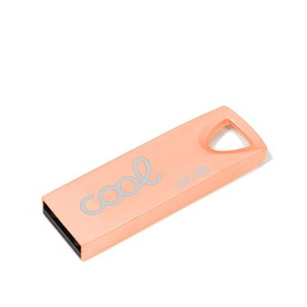 Pen drive USB x64 GB 2.0 COOL Metal KEY Rosa Dourado - 1