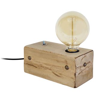 Candeeiro de Mesa Tosel Tacks | 40 cm | 1 Luzes - Madeira Natural - 1