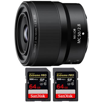 Objetiva Nikon Z MC 50mm f/2.8 Macro + 2 SanDisk 64GB UHS-II 300 MB/s + PDF 15 técnicas para melhorar as suas fotografias - 1