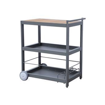 Mesa externa sweeek | alumínio com rodas e puxador | 84cm | Antracite - 1