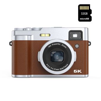 Câmara DSLR DUDAO DC203 retro | 4K | 48MP | com foco automático 16x zoom | 2,8" | 32GB | Castanho - 1