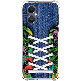 Capa Tumundosmartphone de silicone anti-choque para OnePlus Nord N20 5G tênis  design 13 desenhos - 1