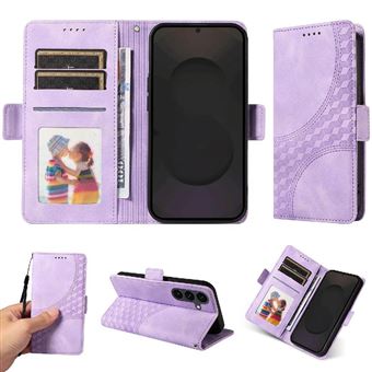 Capa FLOODKING para Samsung Galaxy S25 FE | Design Acolchoado | Couro PU Premium | Roxo - 1