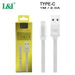 Cabo de Dados L&I LI057 USB-Type-C 2A 1M Branco
