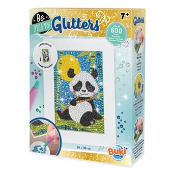 Pintar com Diamantes Buki Glitters com Moldura | 10X14 cm | Panda - 1