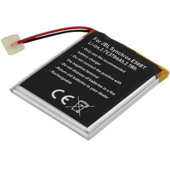 Bateria Avizar para Fone de Ouvido compatível com JBL Synchros E50BT | 3,7V 570mAh Li-ion | Preto - 1