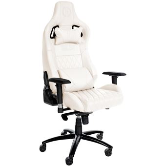 Cadeira Gaming Dudeco Keren em Pele Natural | Branco - 1