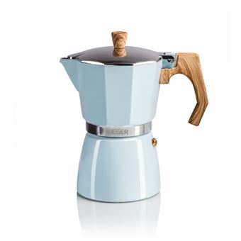 Cafeteira HAEGER MOKA Pot 6  | 6 Chávenas | Alumínio - Azul - 1