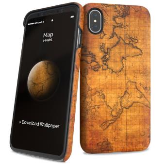 Capa i-Paint Hard Case para iPhone X/Xs  Map - 1
