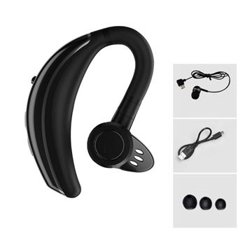 Auricular Desporto Bluetooth Magunivers Q8 Wireless com Gancho à Prova de Água IPX6 Controle de Voz Preto - 1