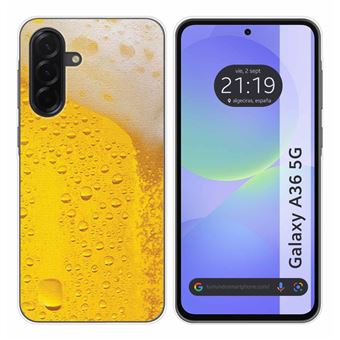 Capa TUMUNDOSMARTPHONE de Silicone para Samsung Galaxy A36 5G Desenhos de design de cerveja - 1