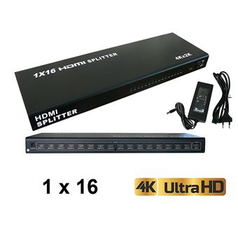 Splitter Multi4you Multiplicador HDMI 1 x 16 HDR 4K / 2K 3D – 1 Entrada 16 Saídas - 1