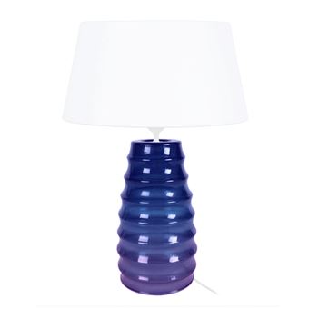 Candeeiro de Mesa Tosel Symphonie | 30 cm | 1 Luzes - Roxo e Branco - 1