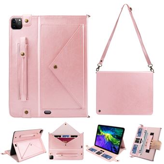 Capa Magunivers para Apple iPad Pro 12.9 inch (2020)/(2018)| PU | TPU | estilo envelope com suporte e slot para caneta - Dourado - Rosa - 1