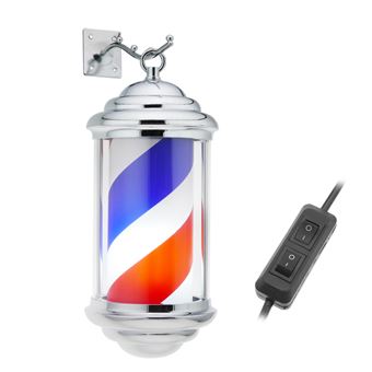 Sinalização de Barbeiro PrimeMatik Brilhante e Rotativo para Cabeleireiros 150 x 350mm Mini - 1