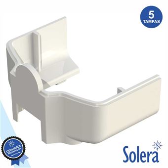 Conjunto 5 Tampas Solera para Calha Técnica Pvc - 1