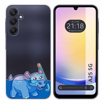 Capa Tumundosmartphone de silicone transparente para Samsung Galaxy A25 5G design desenhos Hipo - 1