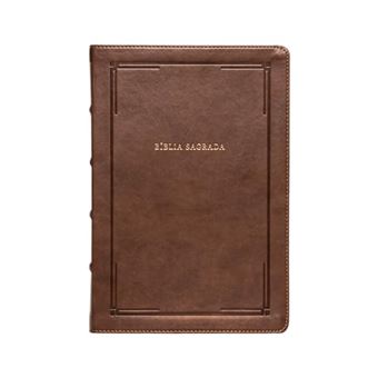 Bíblia Slim Nvi, Letra Grande, Couro-Soft Marrom, Luxo, Barroca - 1