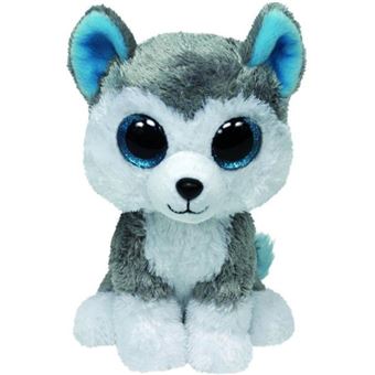 Cão de brincar TY Beanie Boos Slush | Azul, Cinzento, Branco - 1