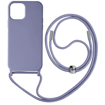 Capa Cordão Avizar Para Iphone 12 E 12 Pro | Bracelete Semi-Rígido | 80Cm - Lavanda - 1