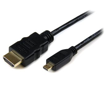Cabo Hdmi StarTech.com Cabo HDMI de Alta Velocidade com Ethernet 0,5 m - HDMI para HDMI Micro - M/M | Preto - 1