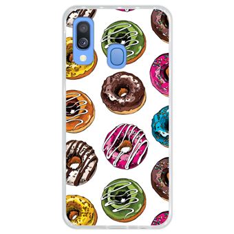 Capa Hapdey para Samsung Galaxy A40 2019 Design Donuts de Chocolate em Silicone Flexível e TPU