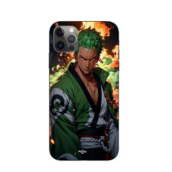 Capa Maniacase para Iphone 12 Pro max One piece Zoro manga anime 3D art - 1
