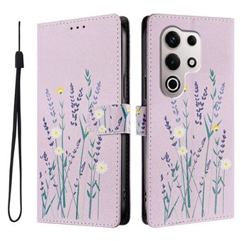 Capa FLOODKING para itel S25 Ultra | Suporte | Porta-Cartões e Alça | Padrões Decorativos | Roxo - 1