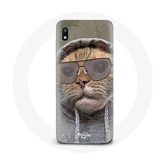 Capa Maniacase para Samsung Galaxy A10 Gato Com Capuz Foto Engraçada Animais - 1