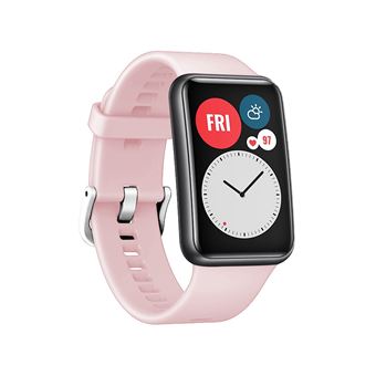 Bracelete de Silicone HSMY Simples para Huawei Watch Fit - Rosa Claro - 1