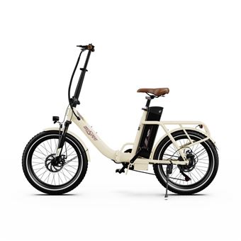 Bicicleta Elétrica Dobrável OneSport OT16-2 | 250W | 48V 17Ah | Bege Castanho - 1