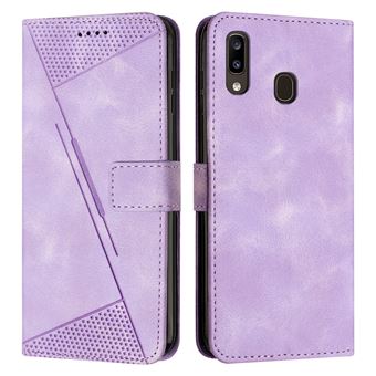 Capa FOXDOCK para Samsung Galaxy A20E | Pele | Flip | 3 Compartimentos para Cartões | Roxo - 1