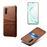 Capa Magunivers TPU + PU com Suporte de Cartão Duplo Castanho para Samsung Galaxy Note 10_0