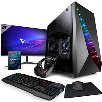 Computador Gaming Vibox III-30 PC - 24&quot;&quot; Pacote de monitores - 8 Core Intel i7 10700F Processador 4.8GHz - Nvidia GTX 1650 Super 4GB - 16GB RAM - 1TB NVMe M.2 SSD - Windows 11 - WiFi - 1