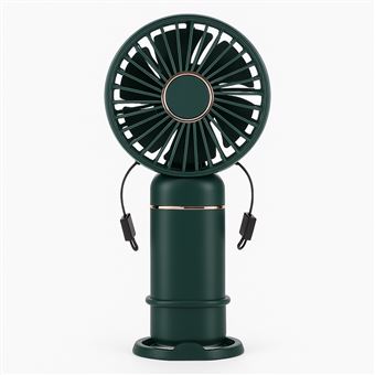 Ventoinha Portátil Dobrável com Base skyhe S-21 | Bateria Recarregável | 3 Velocidades | Pega e Cabo Incluídos - Verde - 1