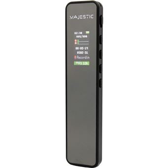 Gravador de Voz Majestic Voice | Plástico | Preto | 2,4x0,7x10,5 cm - 1