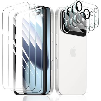 Película de vidro temperado Anti-riscos, Dureza 9H + Protetor de Lente V-REEL para iPhone 17 Pro | 3 Peças - 1